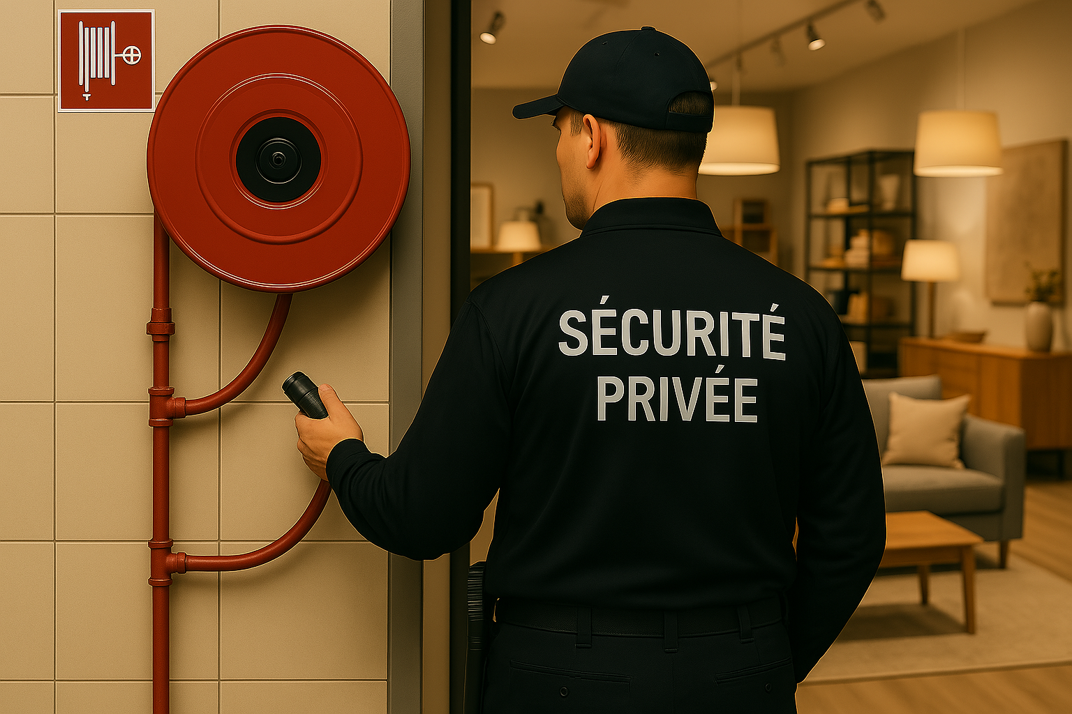 Agent effectuant une ronde